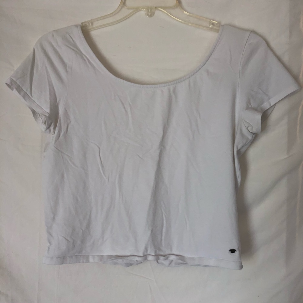 white crop top